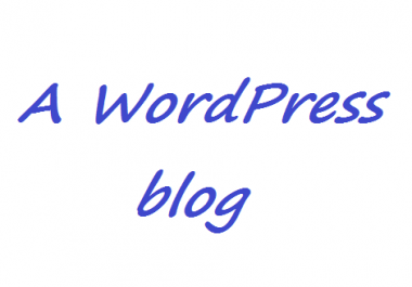 create a WordPress blog for you