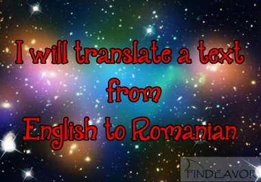 translate a text from english to romanian