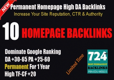Provide 10 Quality PBN Backlinks On High DA-PA=25-65 Domains