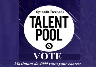 I’ll Give you 100 Spinnin Records Talent Pool Votes from real people around the worldwide