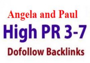 make 700 Angela/ Paul backlinks with high Page Rank (4-7), that place your web site on 1st page google