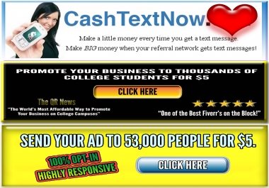 promote your business in an email to my optin list of over fifty thousand people