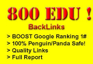 get 800 EDU seo links for your web site