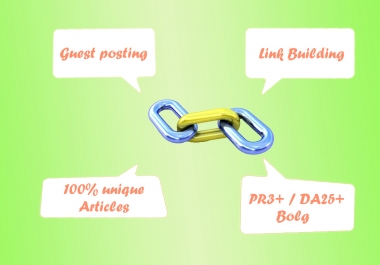 Publish your Guest post on a relevant PR3+ / DA25+ blog