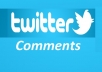 get 100 Real USA user twitter comments to your tweet