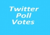 I will give you 125 twitter poll votes on your online contest.