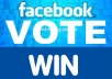 I can provide 125 Real USA Facebook votes Or Any Contest Voting Website