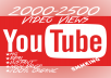 add 2000+ YouTube Views with high quality promotion, real, non drop and work instantly