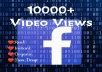 Promote your Facebook Post with 10000+ Video Views at Instant with High quality Promotions,Real and 100% Organic