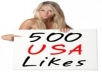  add 500 Real USA Facebook Fans that "Like" your  fanpages while not admin access 