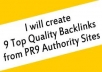   create 9 high quality Backlinks from ® PR9 Authority Sites in Real Angela vogue Panda Update Friendly