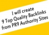   create 9 high quality Backlinks from ® PR9 Authority Sites in Real Angela vogue Panda Update Friendly