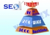 make linkpyramid with 10 stage 1 documents discussing websites, 200 stage 2 high pr wikis and 3000 stage 3 inbound links 	
