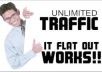 drive UNLIMITED real traffic to your web site for one month