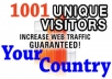 500+ USA and 1000 WorldWide Real Unique Visitors to your site