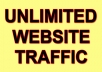 drive UNLIMITED genuine Website Traffic for One Month