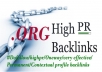 create 20 DOT org dofollow, high pr, permanent, one way, contextual backlinks manually for gathering real visitors