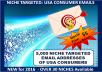 provide 5,000 NICHE Targeted USA Email Addresses