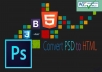 convert psd to html responsive